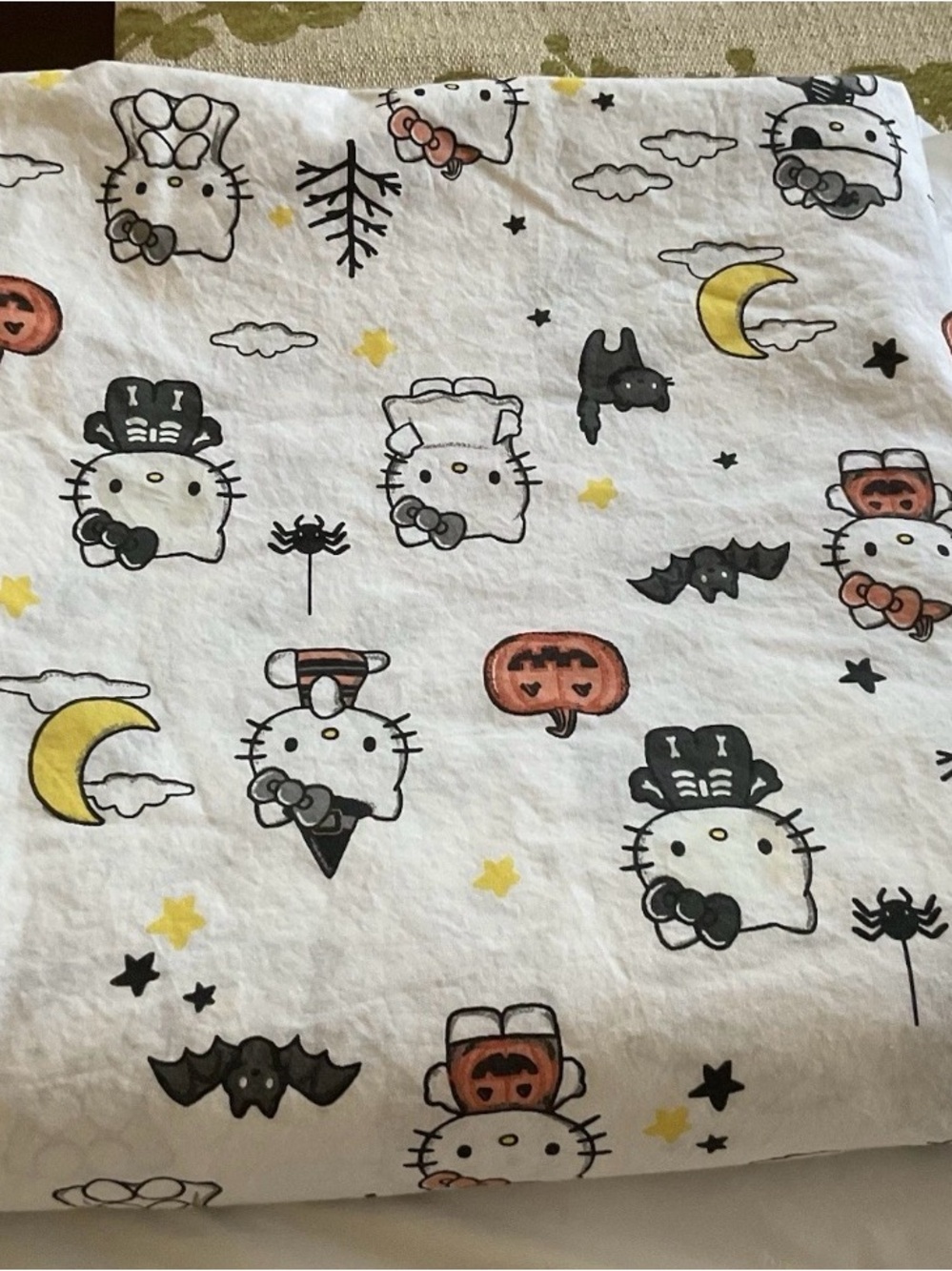 Pottery Barn Hello Kitty San Rio Halloween Queen Flat Sheet